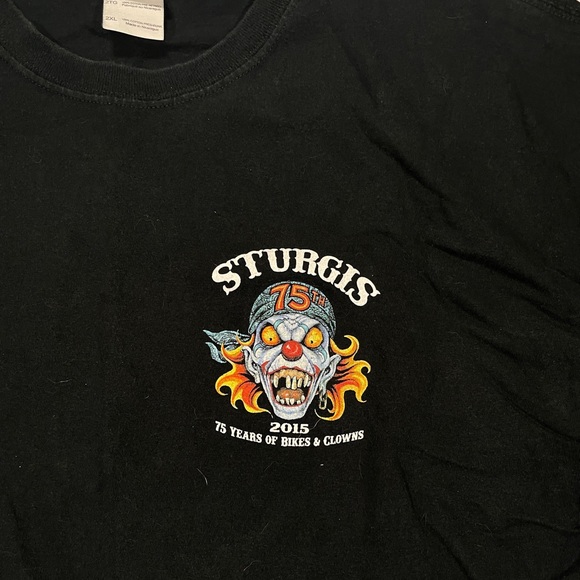 Sturgis 2015 - 75 Years Of Bikes & Clowns Short Sleeve Clown Graphic T-Shirt 2XL - Picture 6 of 6